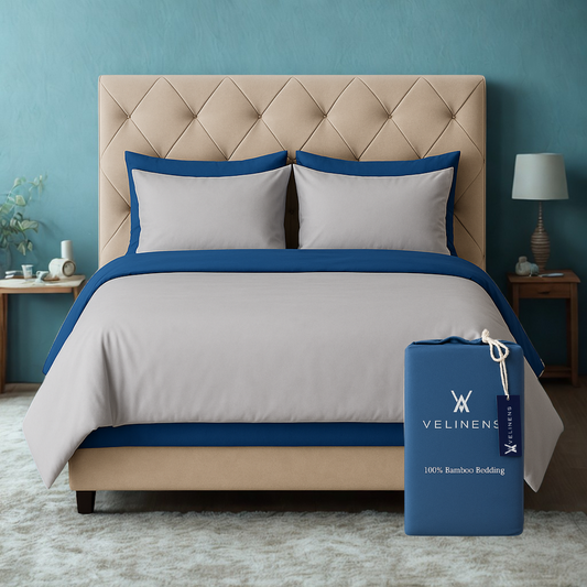 Bamboo – Silver Grey + Indigo Blue