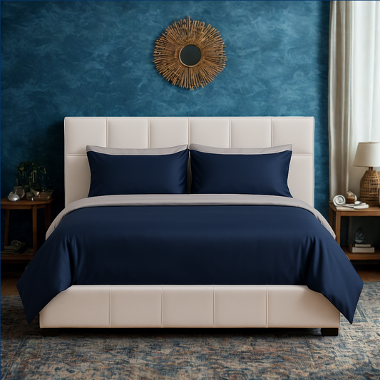 TENCEL™ Lyocell Prussian Blue + Grey