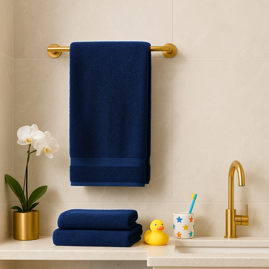 Navy Blue — Kids Towel (50×120 CM)