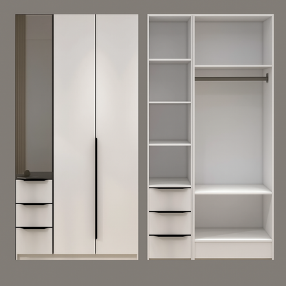 3 Door Mirror Wardrobe