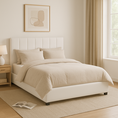 Queen (150 x 200) / PU White