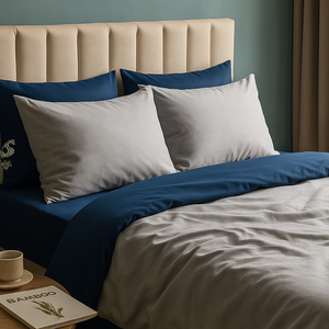 Bamboo – Silver Grey + Indigo Blue