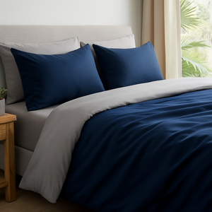 TENCEL™ Lyocell Prussian Blue + Grey